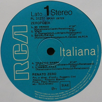 Renato Zero - Zerofobia
