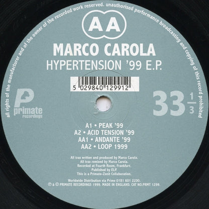 Marco Carola - Hypertension '99 E.P.
