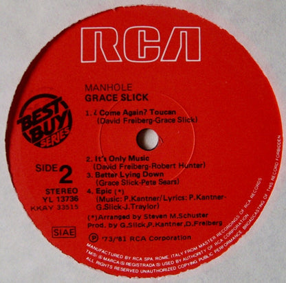Grace Slick - Manhole