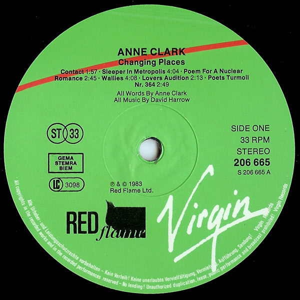 Anne Clark - Changing Places