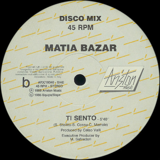 Matia Bazar - I Feel You (Ti Sento)