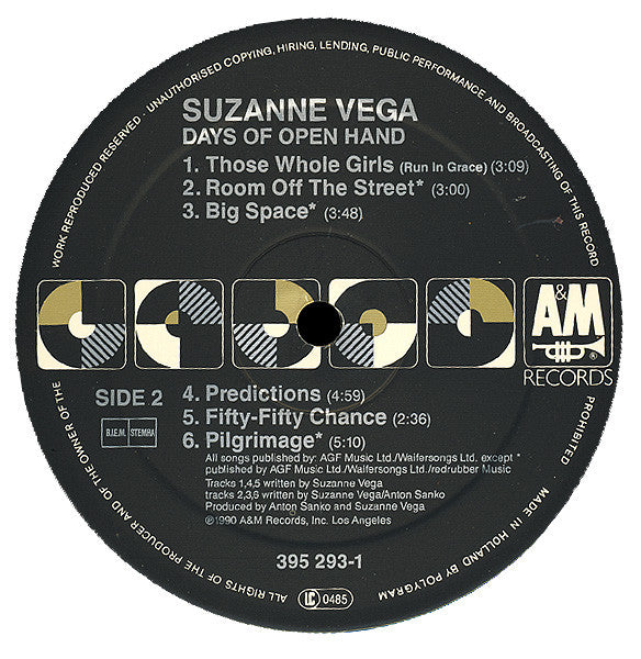 Suzanne Vega - Days Of Open Hand