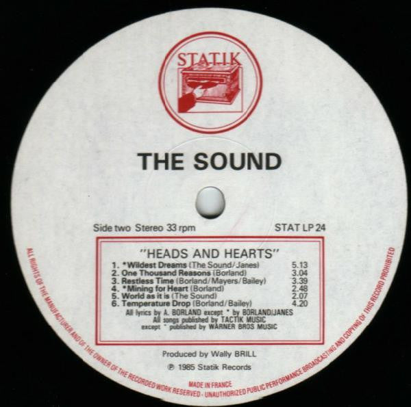 The Sound - Heads And Hearts