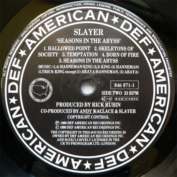 Slayer - Seasons In The Abyss