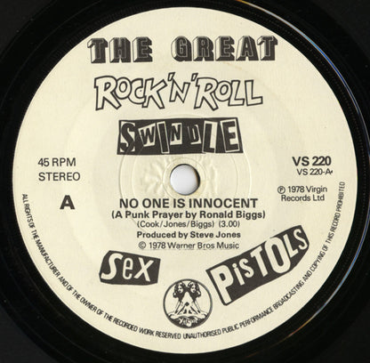 Sex Pistols - No One Is Innocent (A Punk Prayer By Ronald Biggs) / My Way (7")