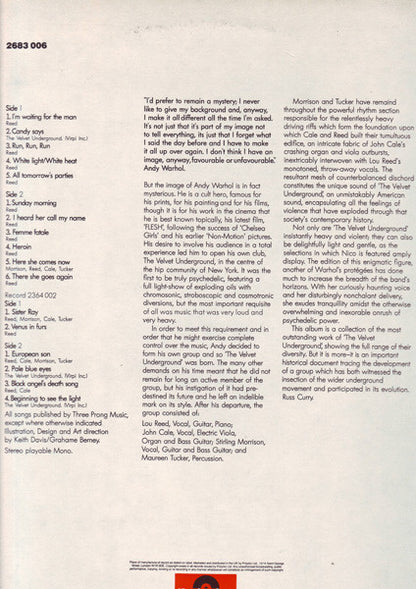 The Velvet Underground - Andy Warhol's Velvet Underground Featuring Nico
