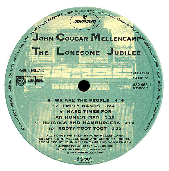 John Cougar Mellencamp - The Lonesome Jubilee