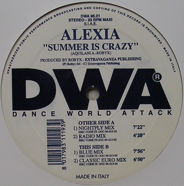 Alexia - Summer Is Crazy