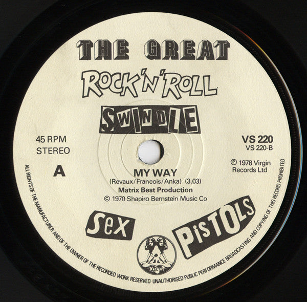 Sex Pistols - No One Is Innocent (A Punk Prayer By Ronald Biggs) / My Way (7")