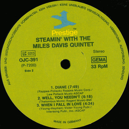 The Miles Davis Quintet - Steamin' With The Miles Davis Quintet