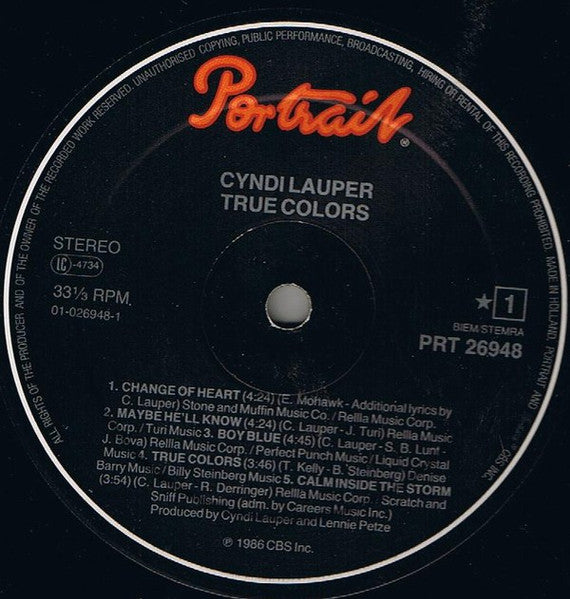 Cyndi Lauper - True Colors