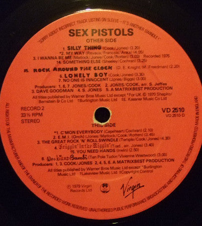 Sex Pistols - The Great Rock 'N' Roll Swindle