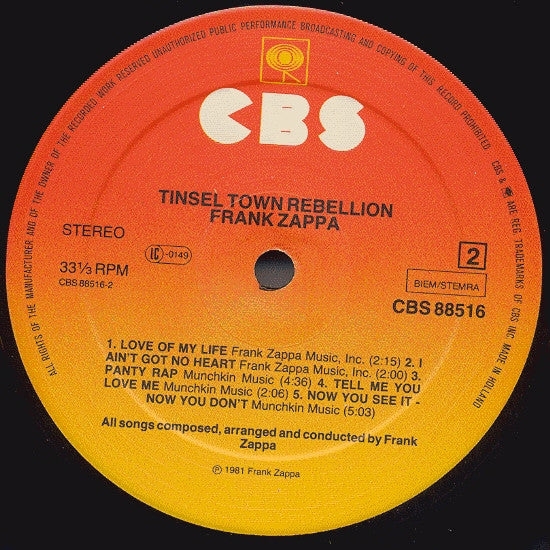 Frank Zappa - Tinsel Town Rebellion