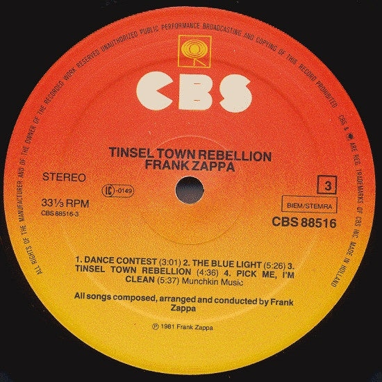 Frank Zappa - Tinsel Town Rebellion