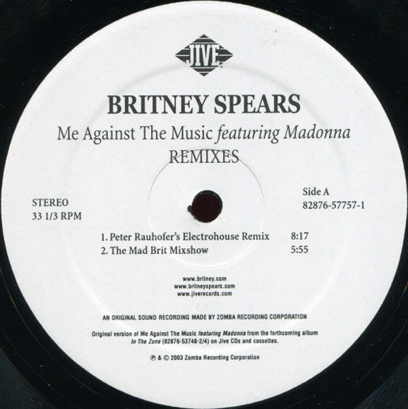 Britney Spears - Me Against The Music (Remixes) - (nuovo)