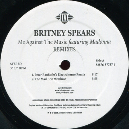 Britney Spears - Me Against The Music (Remixes) - (nuovo)