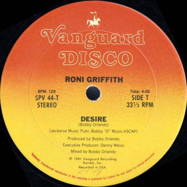 Roni Griffith - Desire / I Want Your Lovin'