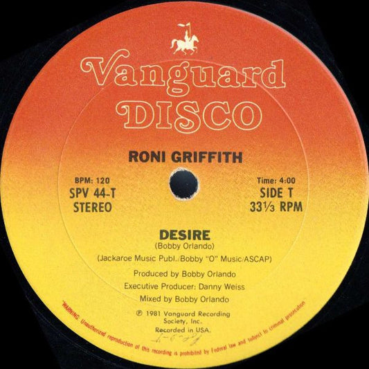Roni Griffith - Desire / I Want Your Lovin'