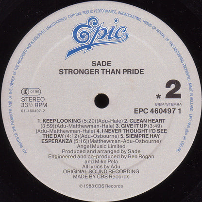 Sade - Stronger Than Pride