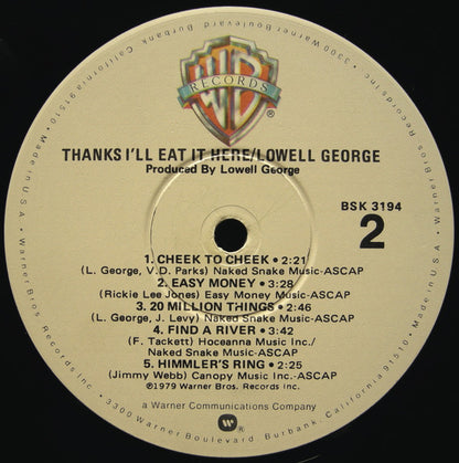 Lowell George - Thanks I'll Eat It Here