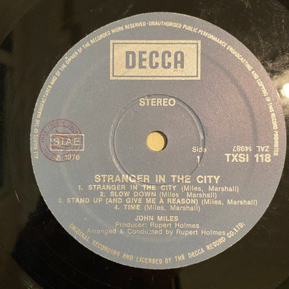 John Miles - Stranger In The City