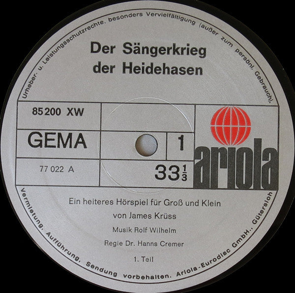 James Krüss - Der Sängerkrieg Der Heidehasen / Arthur Der Träumer