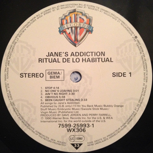 Jane's Addiction - Ritual De Lo Habitual