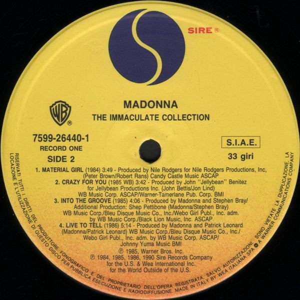 Madonna - The Immaculate Collection