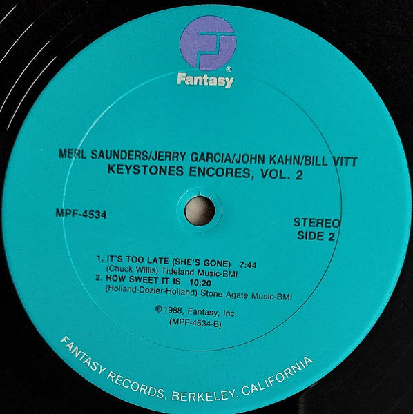 Merl Saunders, Jerry Garcia, John Kahn, Bill Vitt - Keystone Encores Volume II
