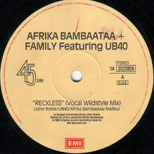 Afrika Bambaataa & Family - Reckless
