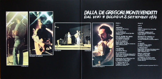 Dalla / De Gregori / Monti / Venditti ‎– Dal Vivo - Bologna 2 Settembre 1974