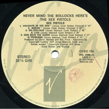 Sex Pistols - Never Mind The Bollocks Here's The Sex Pistols
