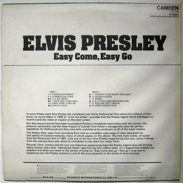 Elvis Presley - Easy Come, Easy Go