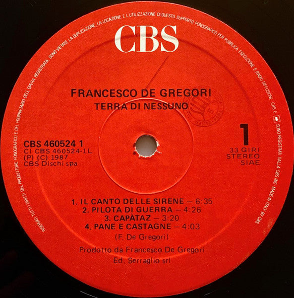 Francesco De Gregori - Terra Di Nessuno
