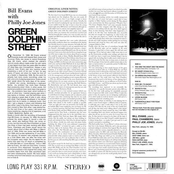 Bill Evans With Philly Joe Jones ‎– Green Dolphin Street