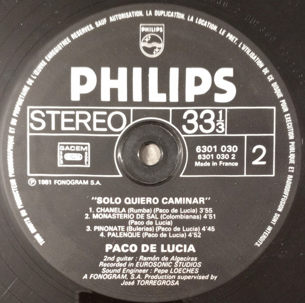 Paco De Lucía - Solo Quiero Caminar