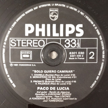 Paco De Lucía - Solo Quiero Caminar