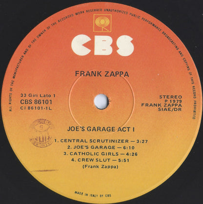 Frank Zappa - Joe's Garage Act I