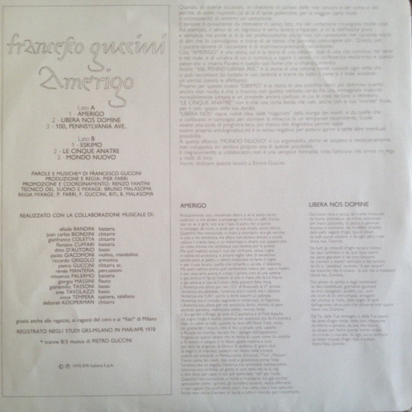 Francesco Guccini - Amerigo