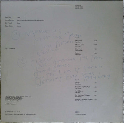 Paul Bley - Fragments