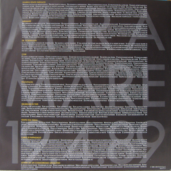 Francesco De Gregori - Mira Mare 19.4.89