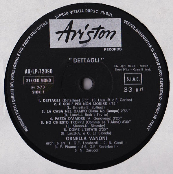 Ornella Vanoni - Dettagli