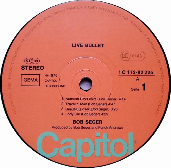 Bob Seger And The Silver Bullet Band - 'Live' Bullet