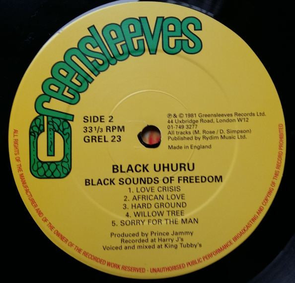 Black Uhuru - Black Sounds Of Freedom (nuovo)
