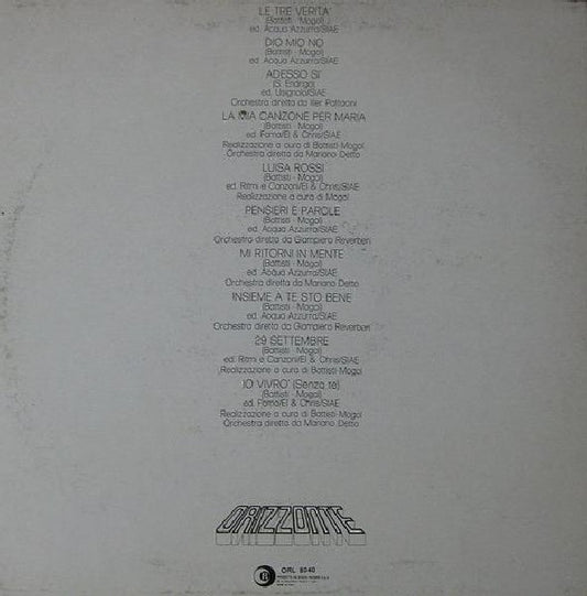 Lucio Battisti - Pensieri E Parole