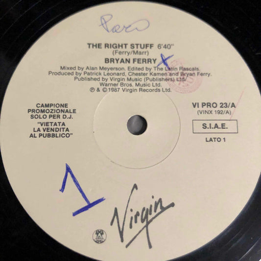 Bryan Ferry - The Right Stuff / Tu Menti / Boys With The Best Intention (Dj Edit)