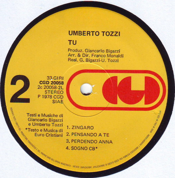 Umberto Tozzi - Tu