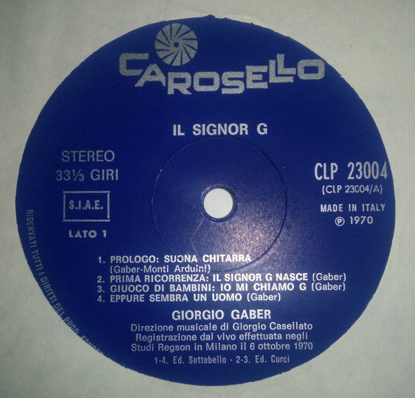 Giorgio Gaber - Il Signor G