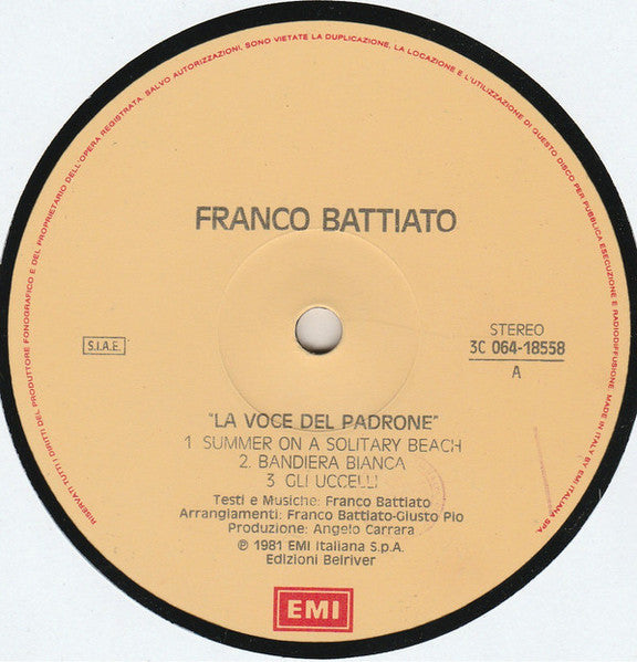 Franco Battiato - La Voce Del Padrone