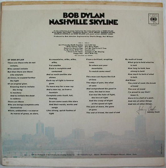 Bob Dylan - Nashville Skyline